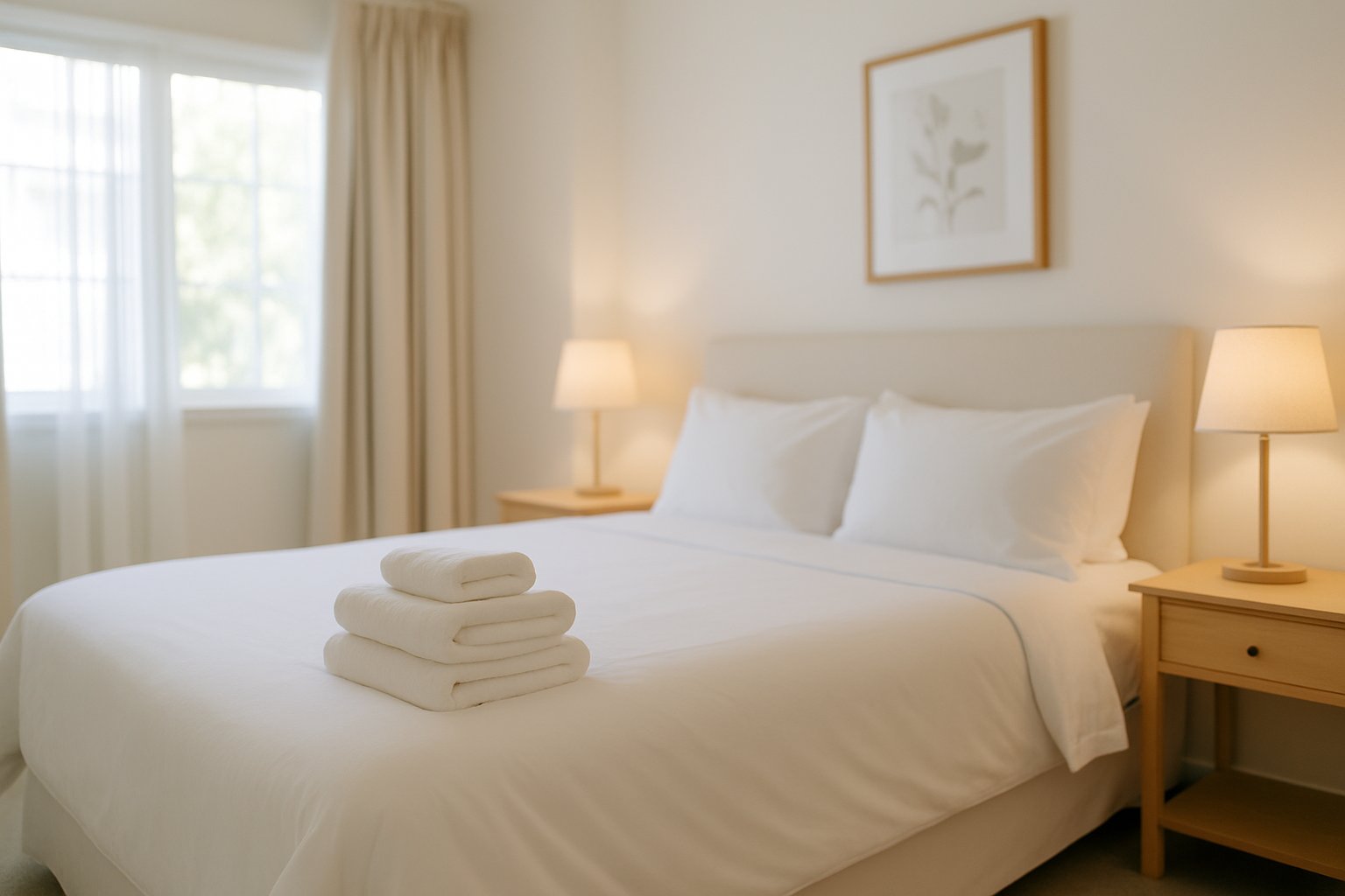 Recámara lista para huéspedes de Airbnb
